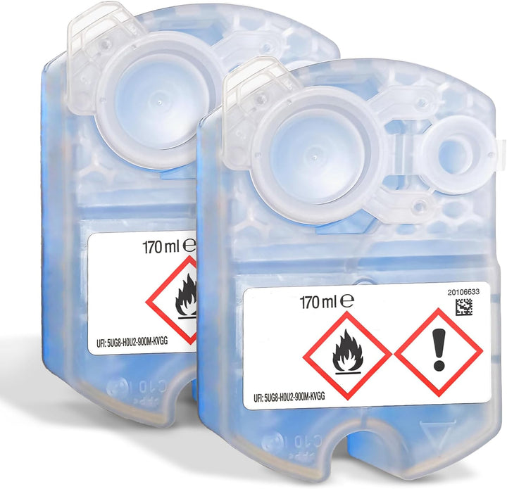 VIOKS 2x Reinigungskartusche Ersatz für Braun CCR2, 340 ml Desinfizierend für Rasierer Clean&Charge