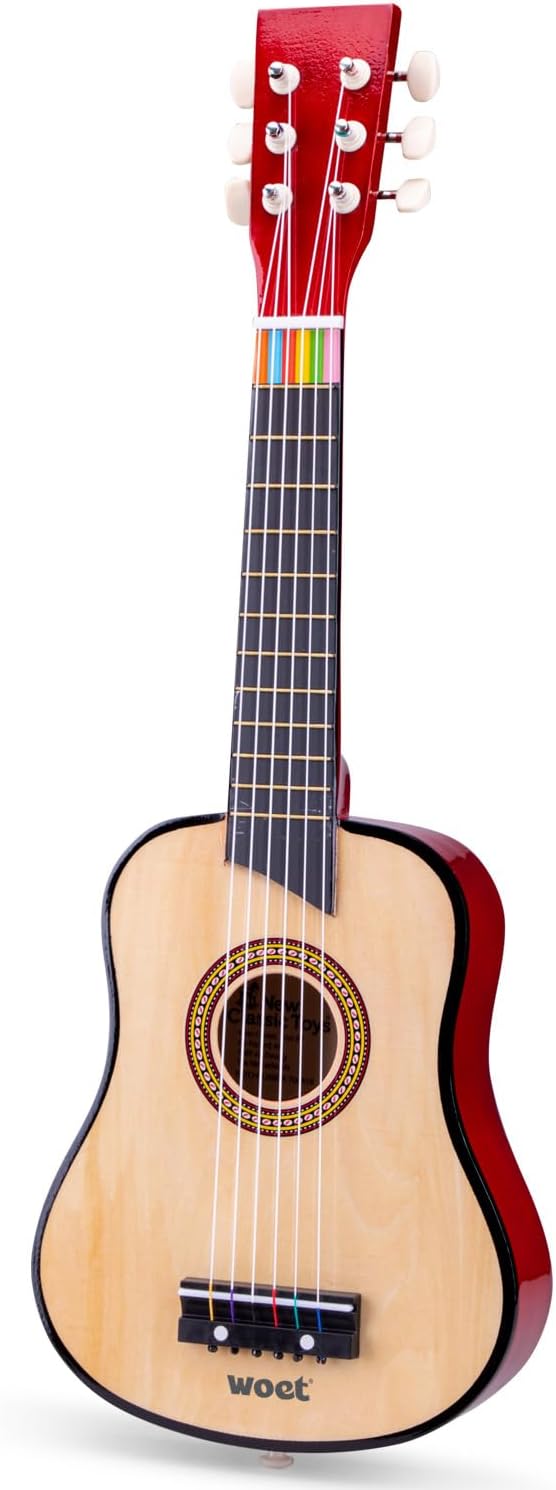 New Classic Toys - 10304 - Musikinstrument - Spielzeug Holzgitarre - Deluxe - Naturell, Kinder (Unis
