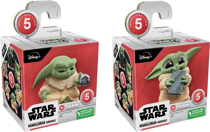 Star Wars The Bounty Collection Serie 5, Grogu Figuren 2er-Pack, Üben mit der Macht, Beskar, Spielze