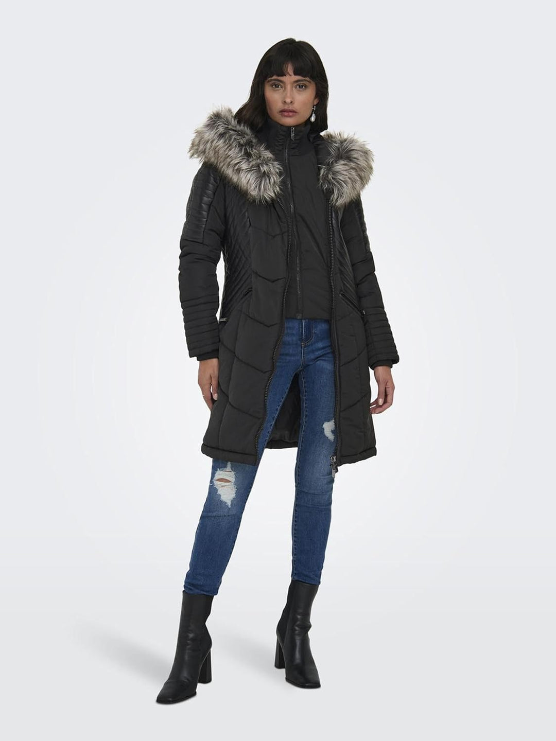 ONLY Female Steppmantel ONLNEWLINETTE Steppmantel XS Schwarz, XS Schwarz