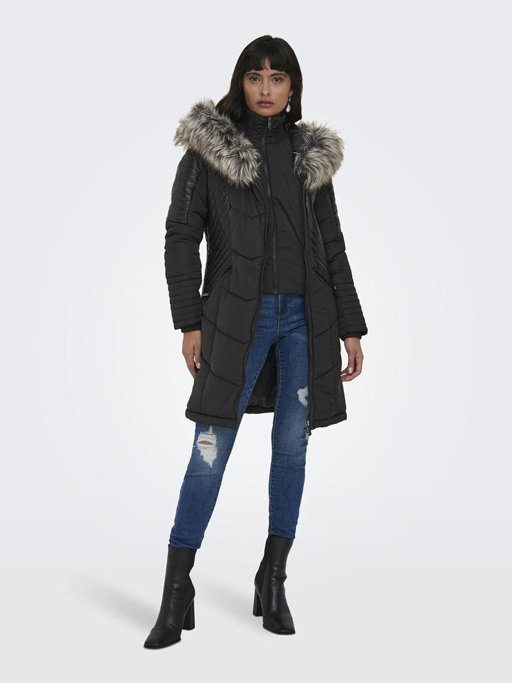 ONLY Female Steppmantel ONLNEWLINETTE Steppmantel XS Schwarz, XS Schwarz