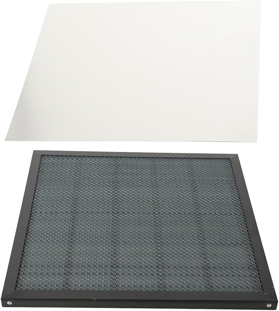 Laser Wabentisch, 500 x 500 x 22 mm Laser Honeycomb Arbeitstisch mit 0.4mm Aluminiumplatte für Deskt