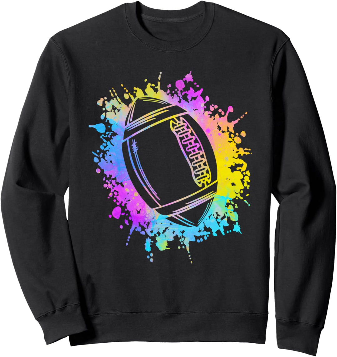 Bunte Spritzer Rugby American Football Kinder Sweatshirt