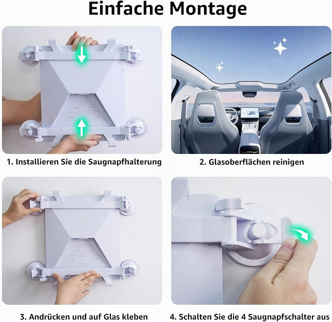 Starlink Mini Halterung mit verstellbarem Design und starken Saugnäpfen – Flexible Befestigung für A