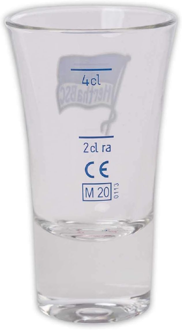 Hertha BSC Berlin Schnapsglas - Logo 2er-Set - Glas - Plus Lesezeichen Wir lieben Fussball