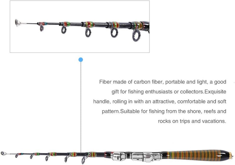 Angelrute Carbon Super Light Tragbare Angelrute Versenkbare EIS Angelrute 1,2 m / 1,5 m / 2,1 m / 2,