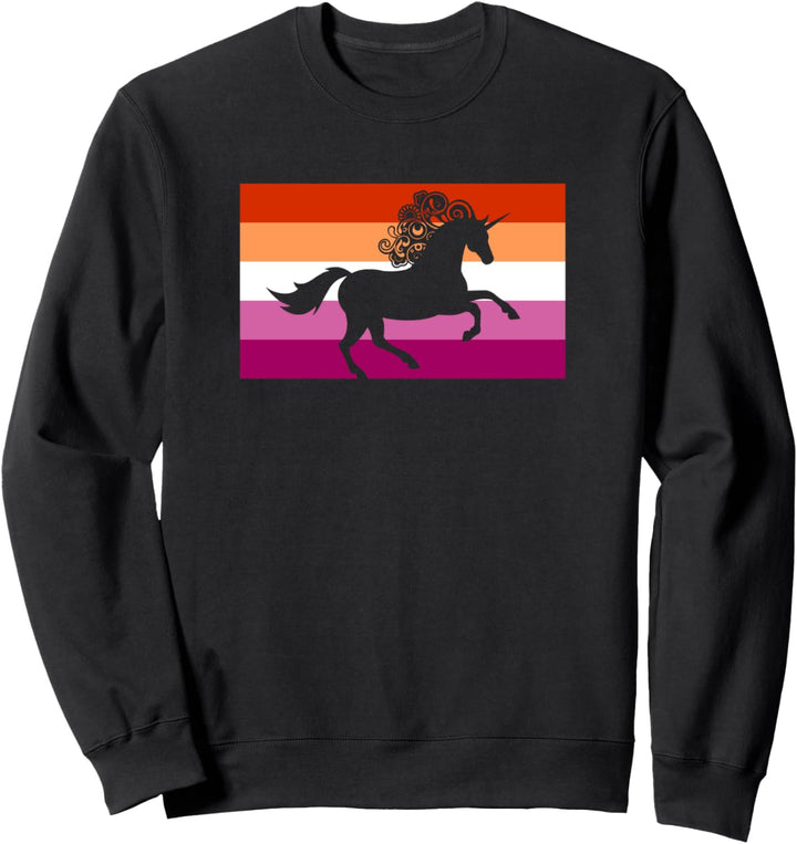 Majestic Unicorn Love Party Gay Lesbian Pride Flag Stuff Sweatshirt