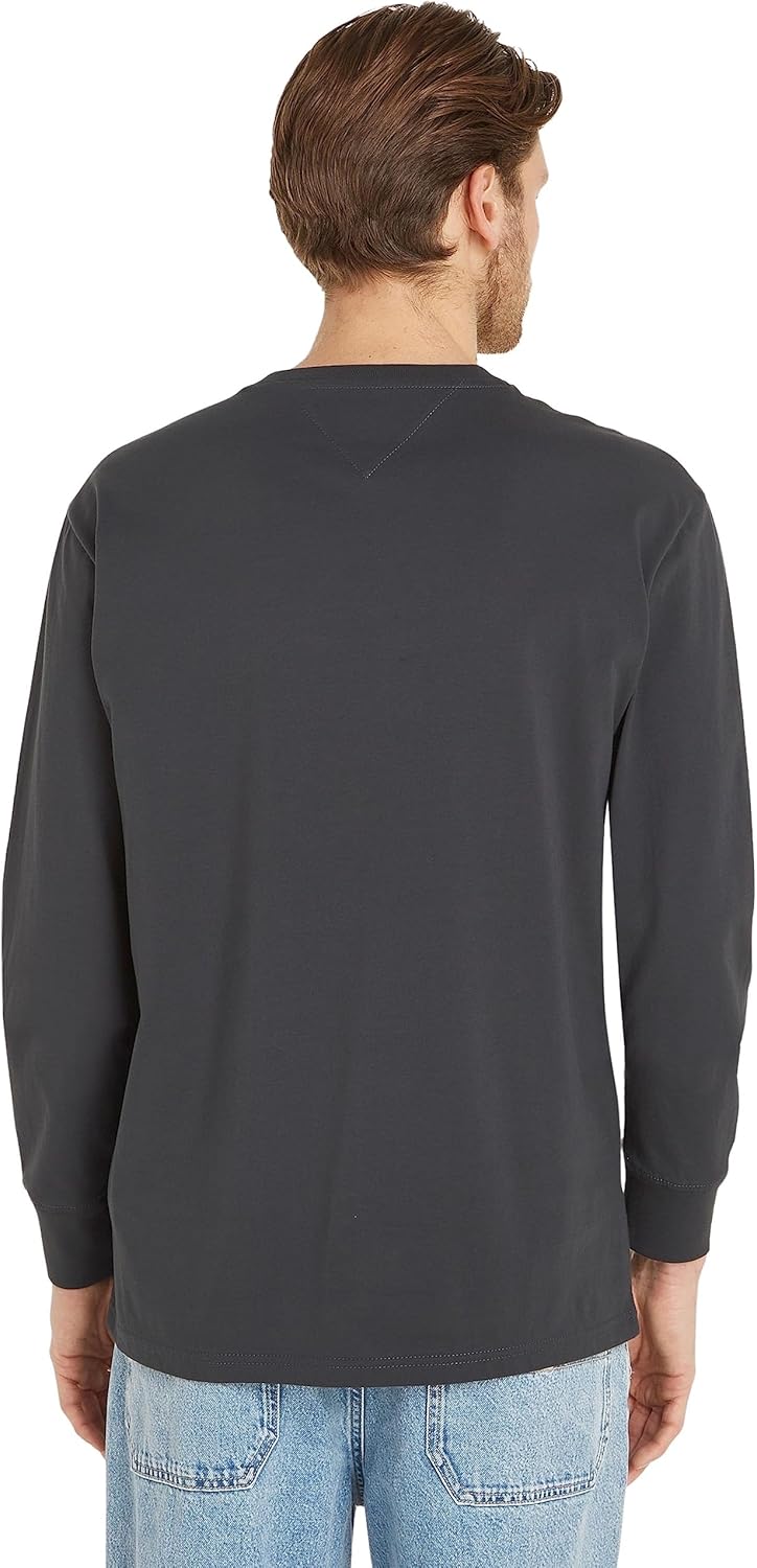 Tommy Jeans Herren Langarm Strickoberteile, Grau