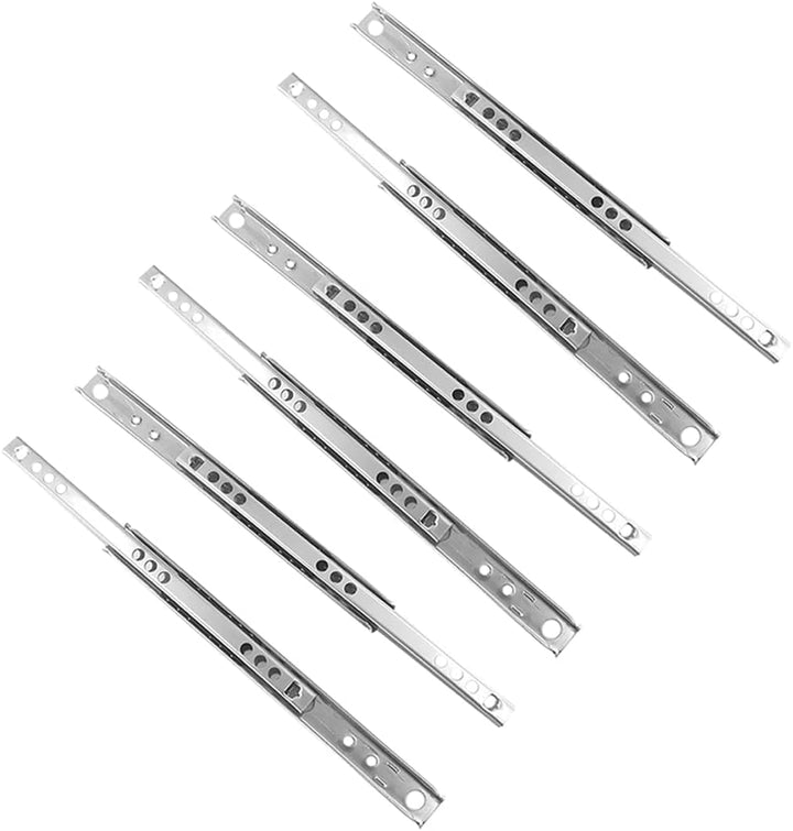 SENRISE 3 Paar Schubladenschienen aus Metall mit Kugellager für Möbelschublade (400 mm Länge) 6 400(