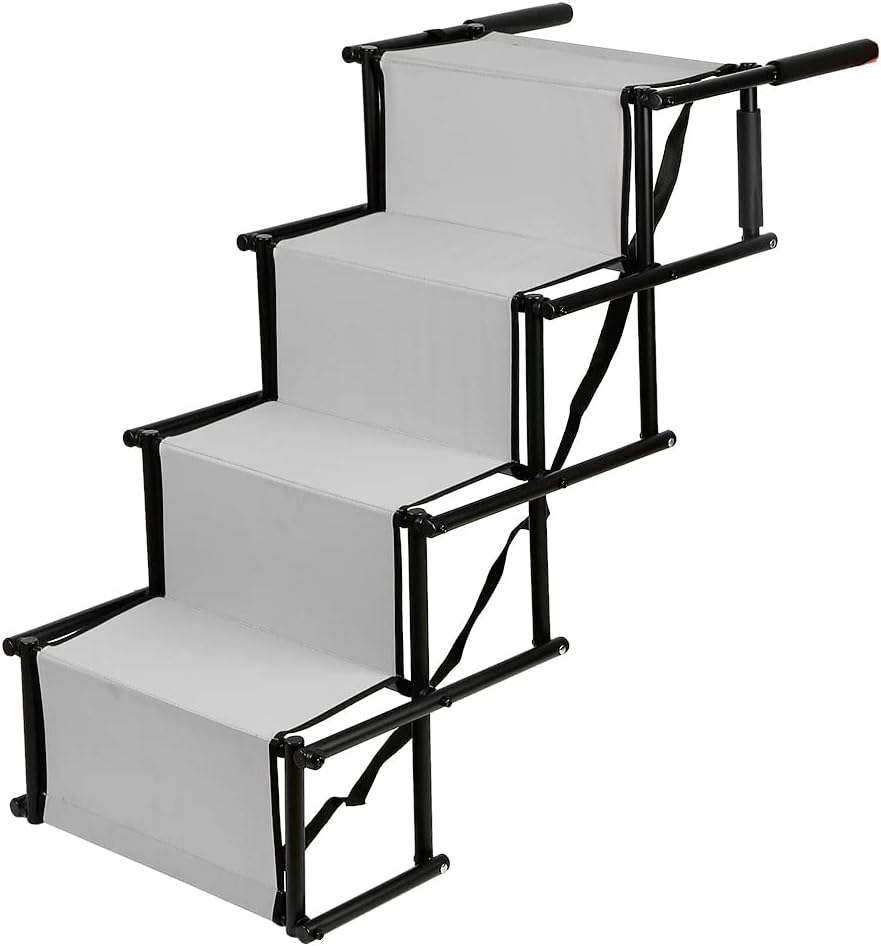 Hunderampe, Hunderampe Auto Klappbar, Hund Auto Rampe, Hundetreppe, Maximale Belastung 75 kg, Einste