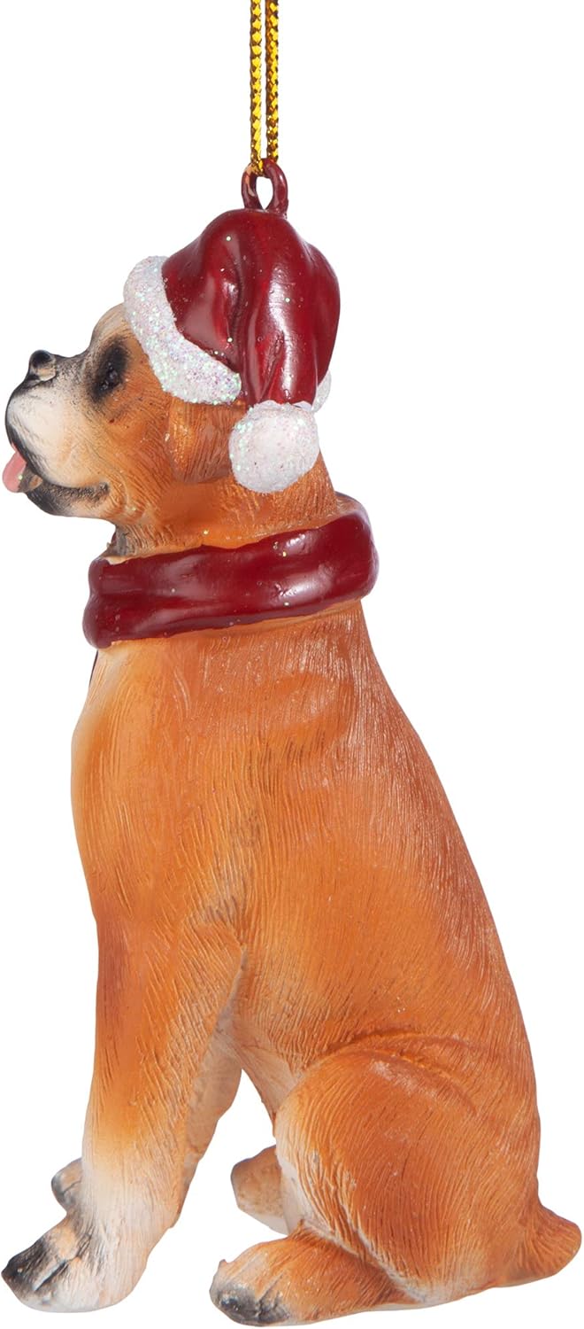 Design Toscano JH576302 Boston Terrier Urlaub Hund Ornament Skulptur Boxer Full Color, Boxer