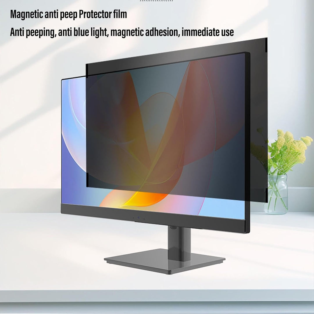 Computer-Datenschutz-Bildschirmfilter, 27 Zoll 16:9 PET, Magnetisch, Abnehmbar, Blendfrei, Blaues Li