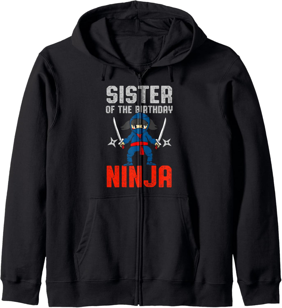 Schwester der Geburtstag Ninja Party Thema Jungen Mädchen Kapuzenjacke