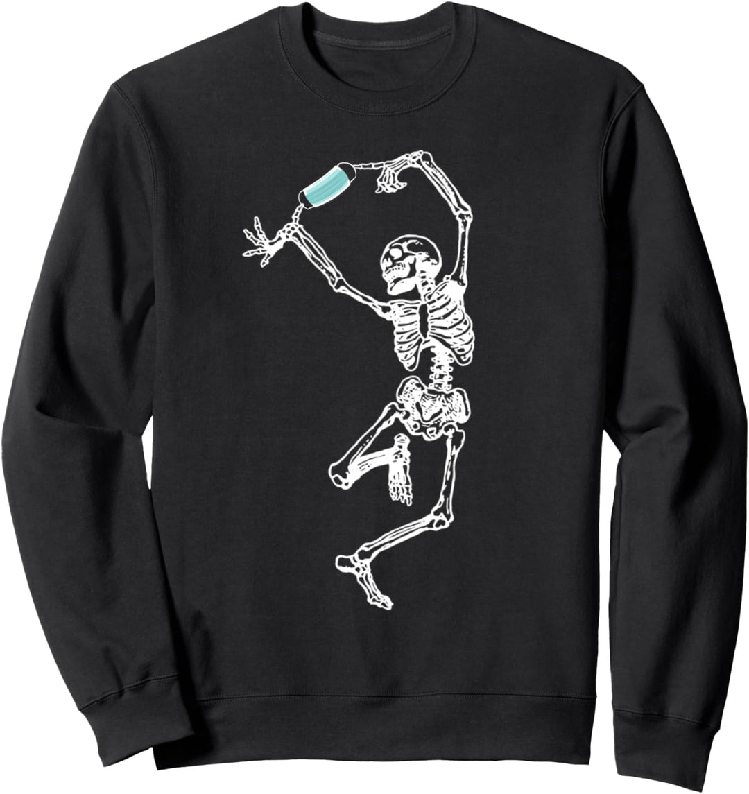 Skelett mit Maske Halloween 2020 Sweatshirt