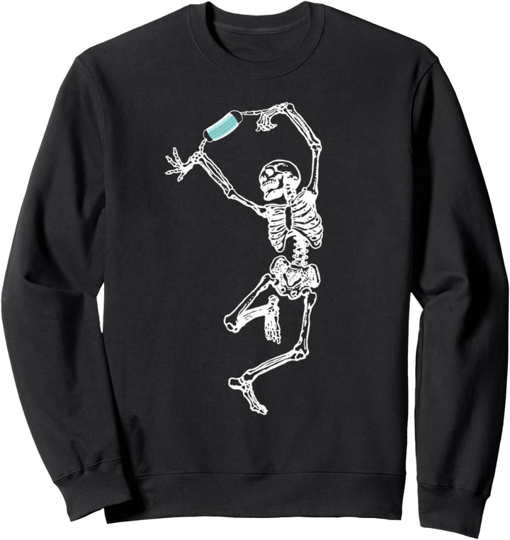 Skelett mit Maske Halloween 2020 Sweatshirt