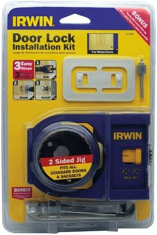 IRWIN Türschloss-Montagesatz für Holztüren (3111001) Türschloss Kit, Türschloss Kit