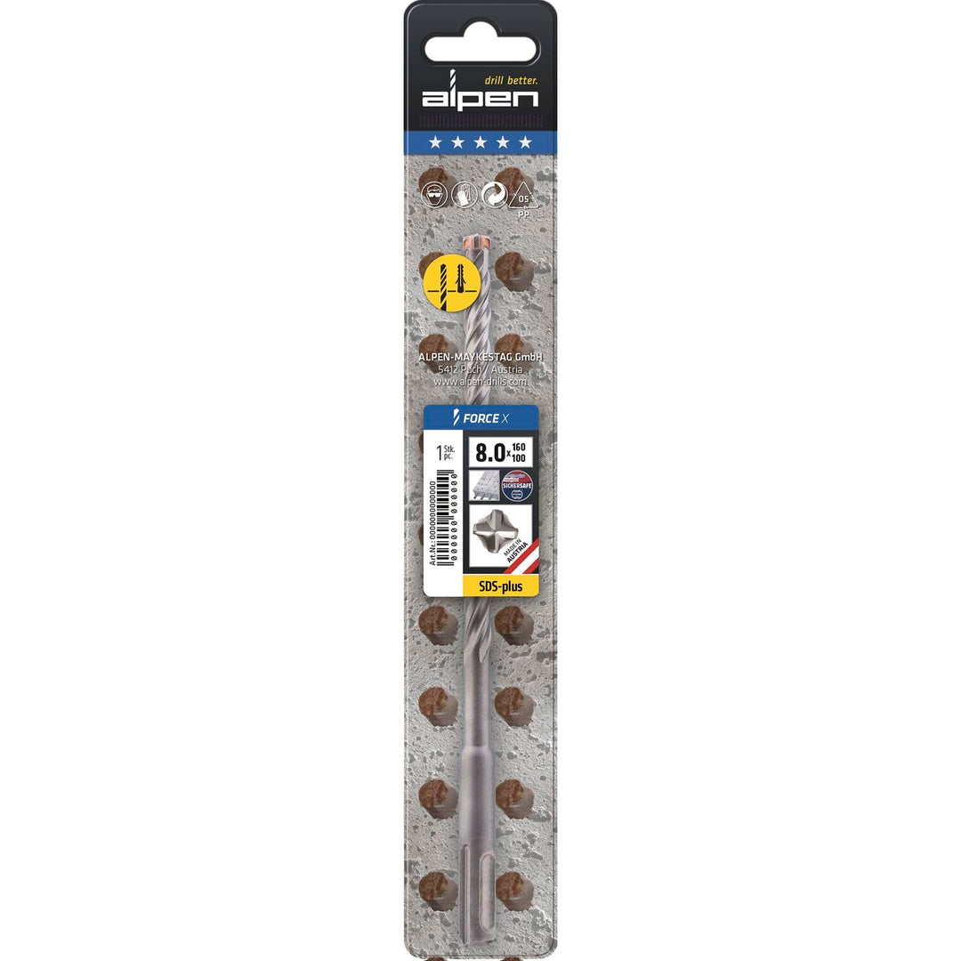 Alpen Hammerbohrer SDS plus Force-X Länge 450 mm Metallbohrer ø 28 mm