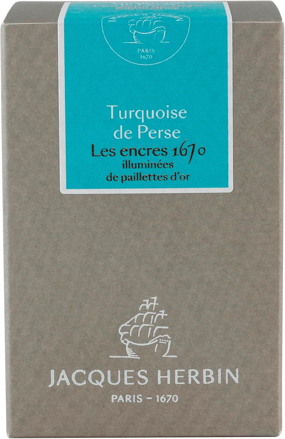 Jacques Herbin 15014JT - Flakon 50ml, Tinte 1670 mit Goldschimmer, ideal für Kunst-& Kalligraphie, T