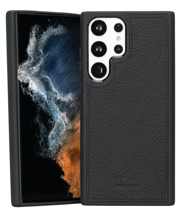 Solo Pelle Lederhülle für das Samsung Galaxy S23 Ultra Hülle aus echtem Leder, Model: Stanford (Matt