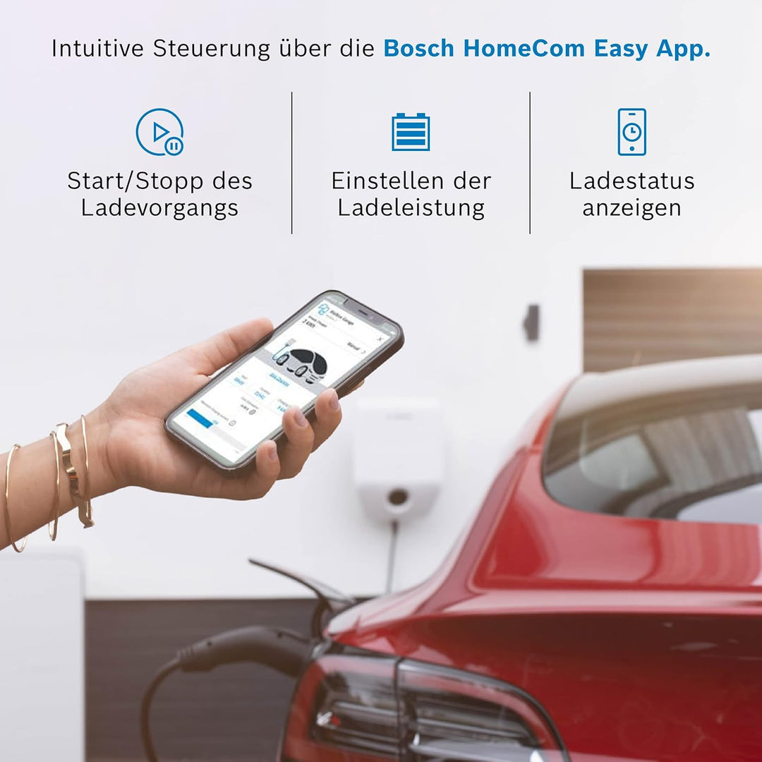 Bosch Power Charge 7000i - Wallbox - bis zu 11 kW - Ladekabel: IEC Typ 2 - inkl. WiFi- und Ethernet-