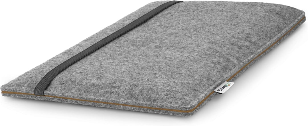 Stilbag massgeschneiderte Tablet-Hülle FINN | Tasche aus Filz Schutzhülle | Made in Germany Hellgrau
