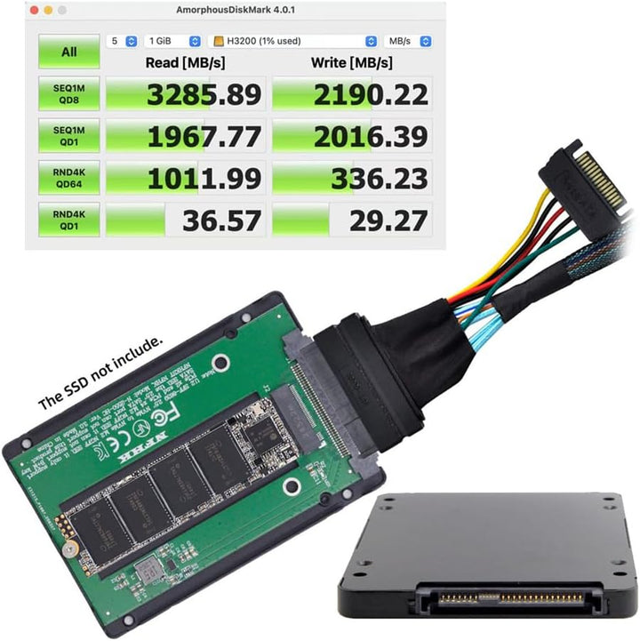 xiwai U.2 U2 SFF-8639 auf Slimline SFF-8654 4i NVME PCIe SSD Kabel für Mainboard SSD 750 p3600 p3700