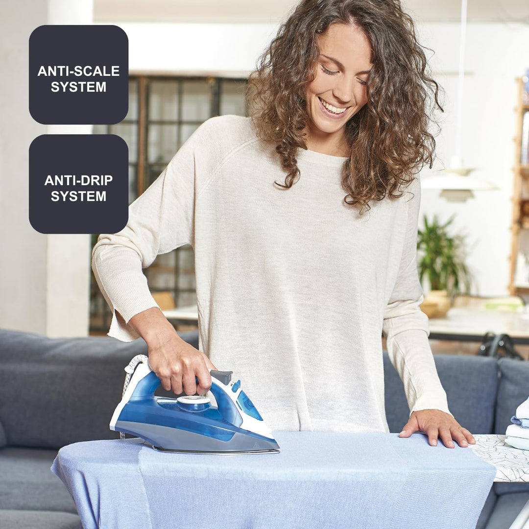 Black+Decker Blau BXIR2200E Dampfbügeleisen, 2200, Kunststoff, 370 milliliters 280ml 2200W Blau, 280