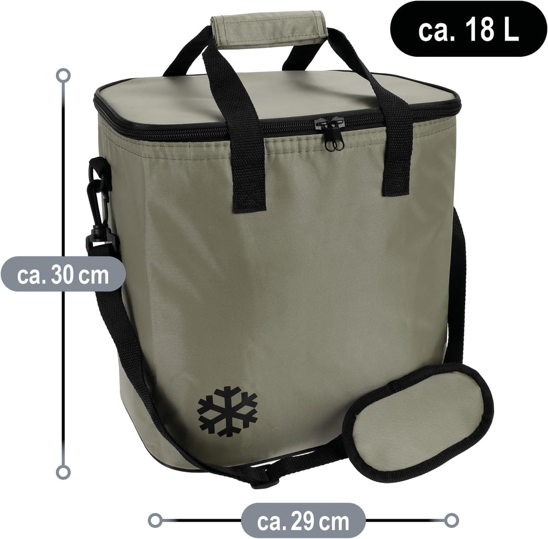 com-four® Kühltasche - Klassische Faltbare Thermo-Kühlbox - Isoliertasche für Picknick, Camping, Out