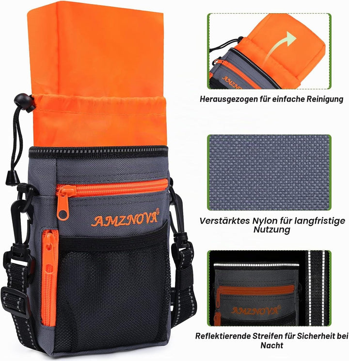 AMZNOVA Futterbeutel Hund Treatkit Leckerlitasche für Hunde, Leckerli Tasche für Hundetraining, Gass