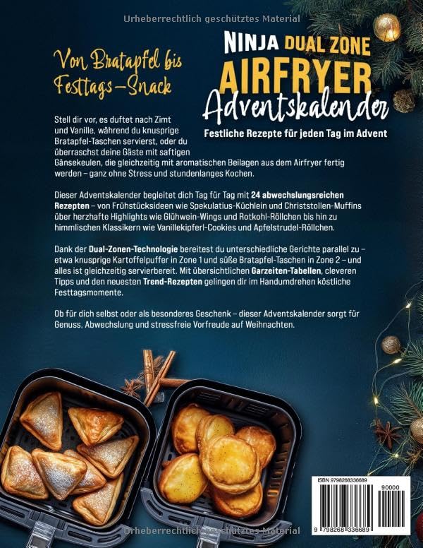 Der Ninja Dual Zone Airfryer Adventskalender: Von Bratapfel bis Festtags-Snack – 24 festliche Rezept