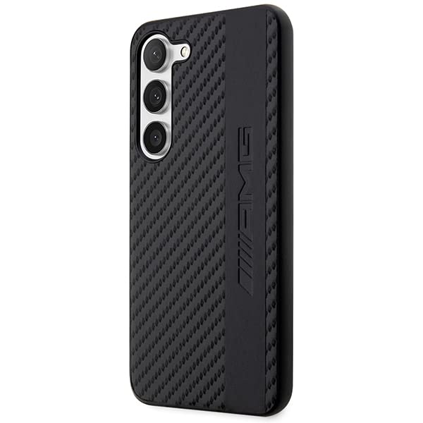Hülle AMG AMHCS23SBLSCA S23 S911 schwarz hardcase Carbon Stripe&Embossed