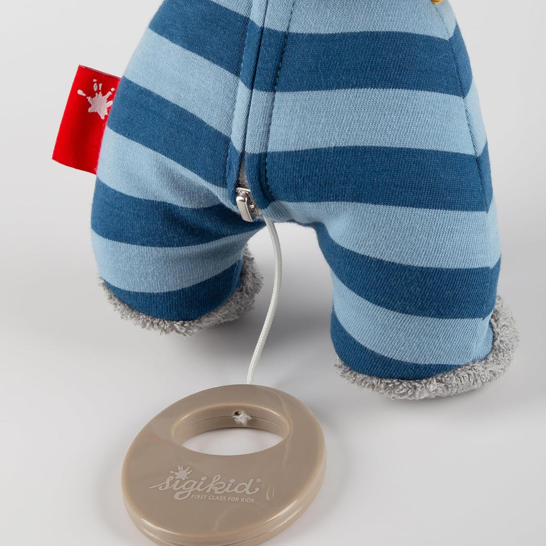 Sigikid 48800 - Lolo Lombardo Spieluhr klein, Melodie nicht frei wählbar Blau/Grau, Blau/Grau
