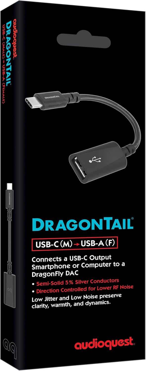AudioQuest DragonTail Carbon USB A auf C Adapter