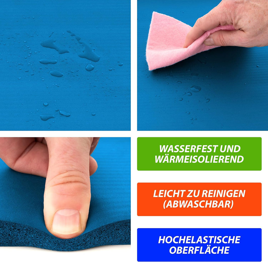 Yogamatte - 190x60x1,5 cm oder 190x100x1,5 cm, mit Tragegurt, Phthalatfrei, Rutschfest, Farbwahl - G