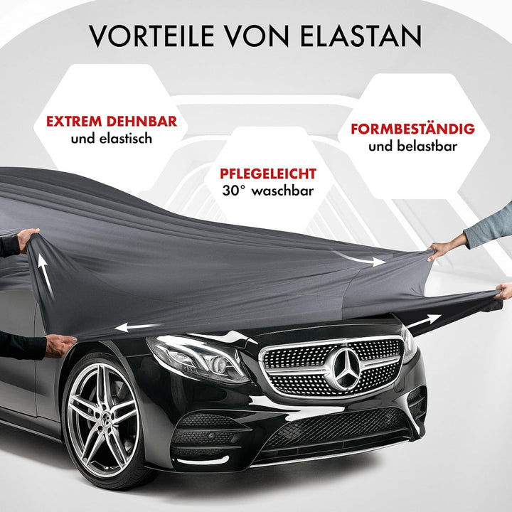 WALSER Premium Abdeckung Auto Indoor Stretch Plus Qualitätssieger Sehr Gut* Autoabdeckung Winter Aut