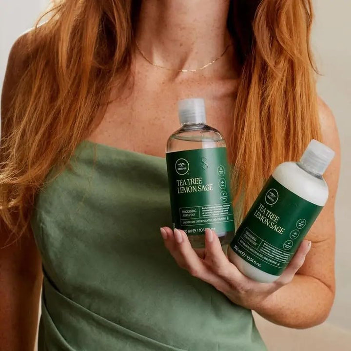 Paul Mitchell Tea Tree Lemon Sage Thickening Shampoo - Volumen-Shampoo für feines Haar, kräftigende