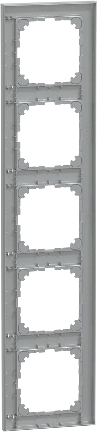 Schneider Electric Merten MEG4050-3660 M-Pure-Rahmen, 5-fach für Steckdosen und Schalter, Aluminium