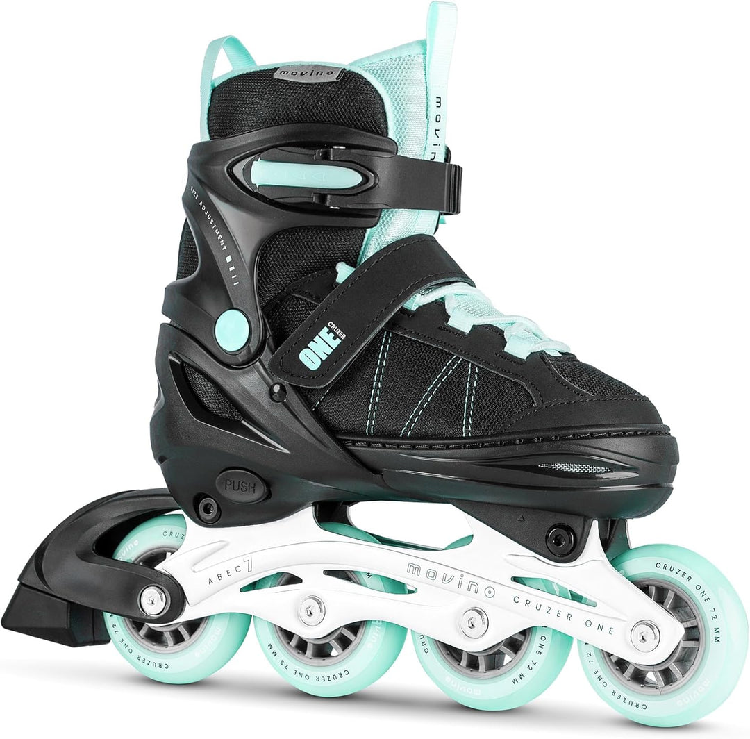 Movino Inline Skates | Cruzer One | Verstellbare Rollschuhe | Inliner für Damen Mädchen Jungen | Inl