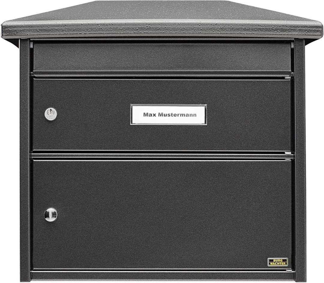 Burg-Wächter Grossraum-Briefkasten mit überstehendem Dach, DIN- B4 Einwurf-Format, EU Norm EN 13724,