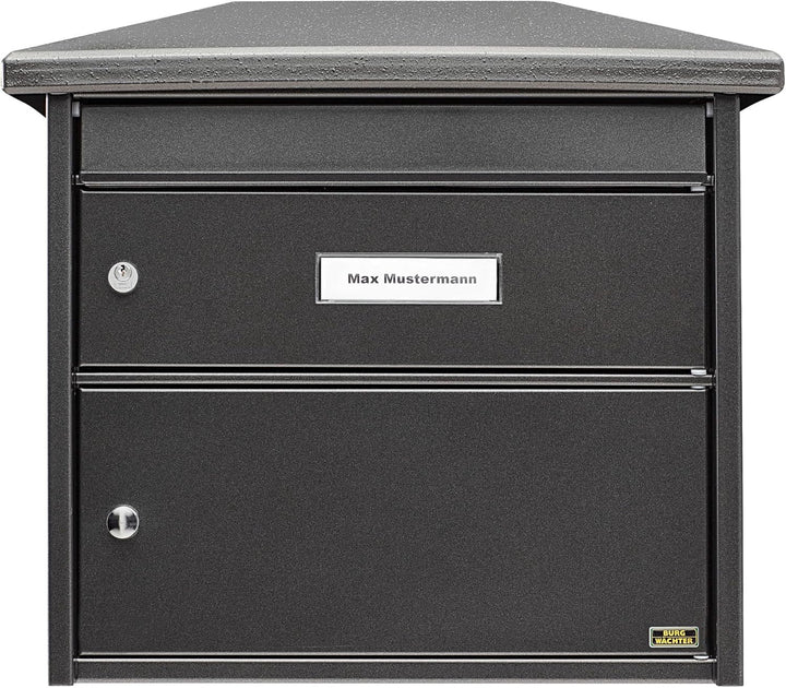 Burg-Wächter Grossraum-Briefkasten mit überstehendem Dach, DIN- B4 Einwurf-Format, EU Norm EN 13724,