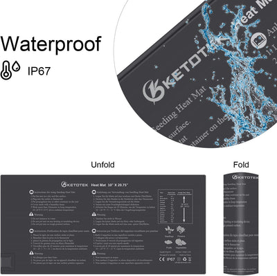 KETOTEK Sämling Heizmatte Pflanzen Anzucht Pflanzenheizmatten Samen Wärmematte Wasserdicht 230V 220V