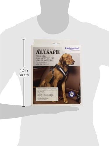 KLEINMETALL Allsafe Gürtel der Sicherheit für Hunde, Schwarz, Grösse M, M