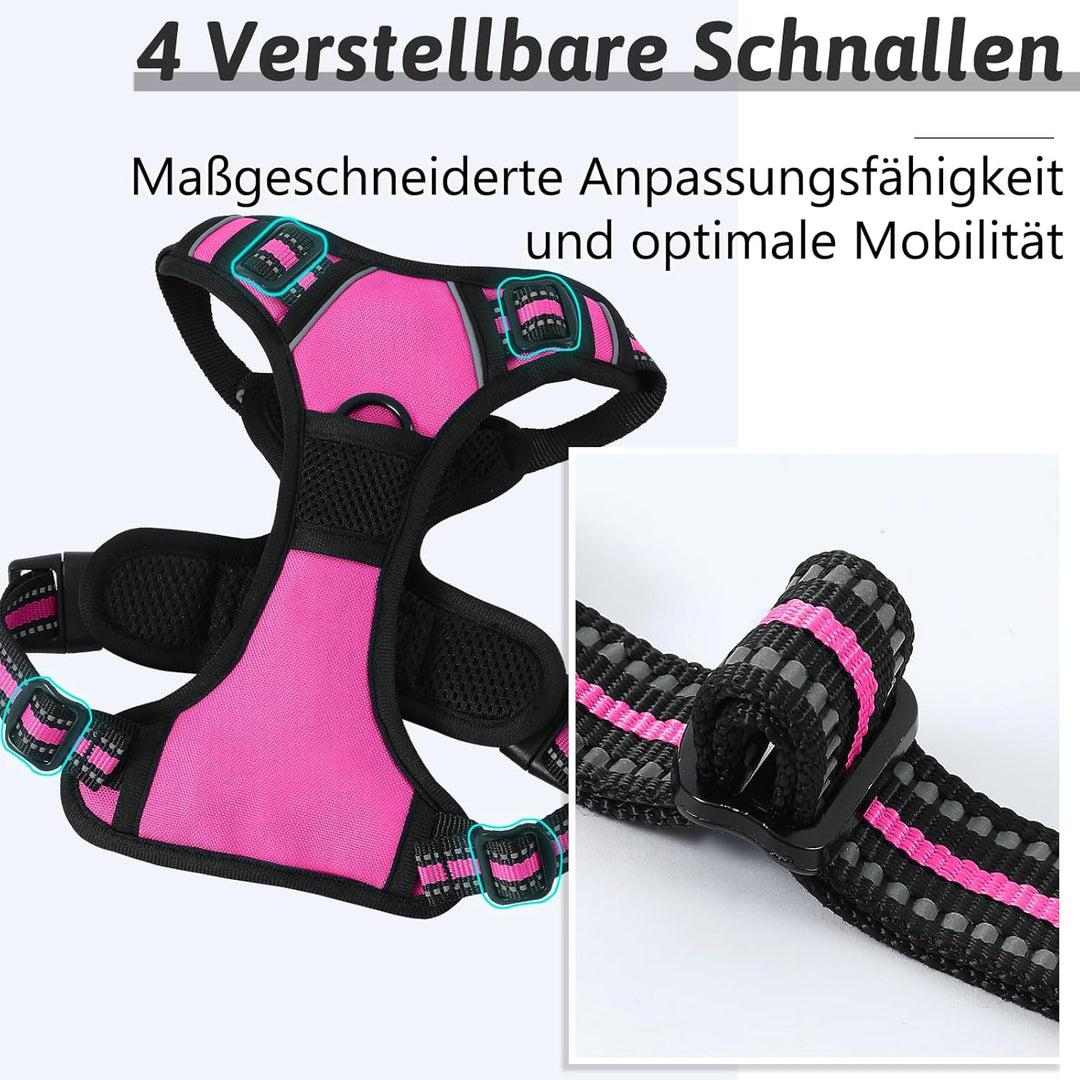 Demigreat Hundegeschirr Mittelgrosse Grosse Hunde, Anti Zug Hundegeschirr Gepolstert mit Griff, Atmu