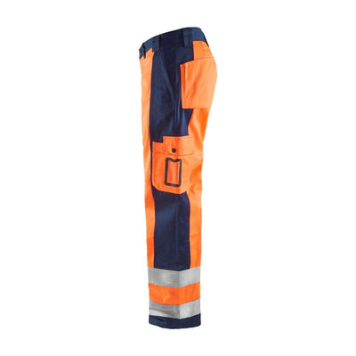 Blaklader 15831860 Hose mit hoher Sichtbarkeit, Orange/Marineblau, grootte C48 C48 Orange/ Navy Blue