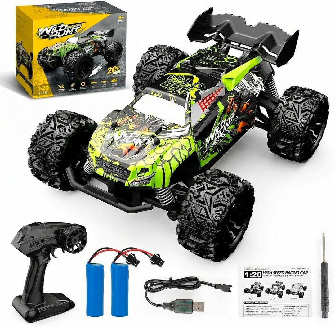 Ferngesteuertes Auto 1:20 – RC Auto Monstertruck mit 2,4 GHz Fernbedienung, bis 20 km/h, Offroad Gel
