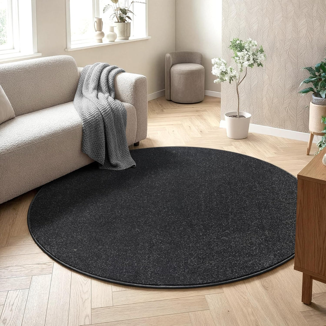 SANAT Kurzflor Teppich Wohnzimmer - Uni Modern Teppiche fürs Schlafzimmer, Arbeitszimmer, Büro, Flur