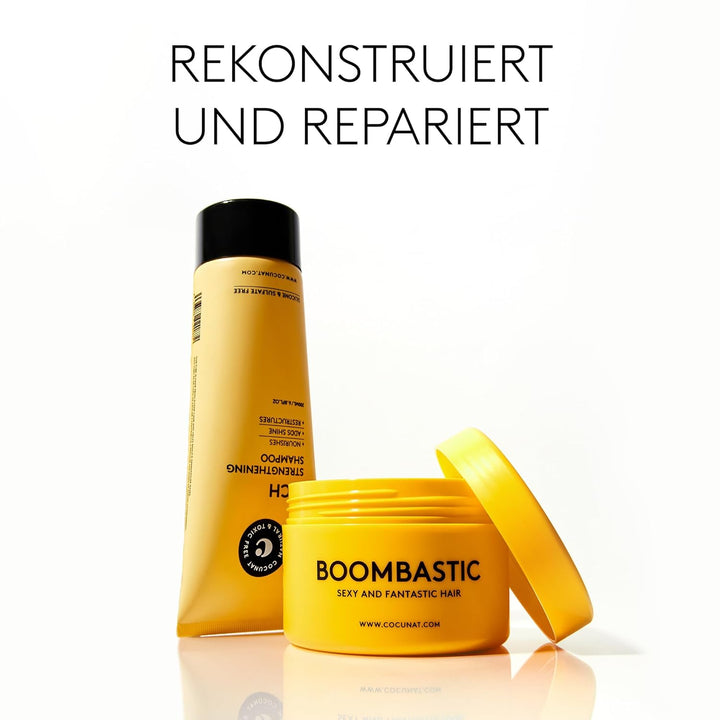 COCUNAT | Pflegeset für trockenes Haar | RICH Kräftigendes Shampoo + BOOMBASTIC Ultra-Nährende Haarm