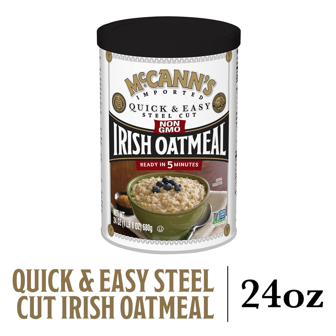 McCann Irish Oatmeal, Quick & Easy Cut Stahl Hafer, 24 Unzen (680 g)
