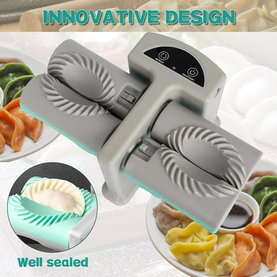 Elektrische Ravioli Maker, Doppelkopf Dumpling Maker Knödel Schimmel, Automatische Knödelmaschine, T