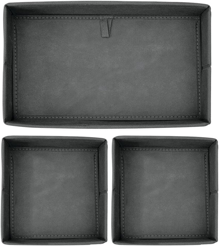 mDesign 6er-Set Aufbewahrungsbox – atmungsaktive Stoffbox für Socken, Unterwäsche, Leggings etc. – v